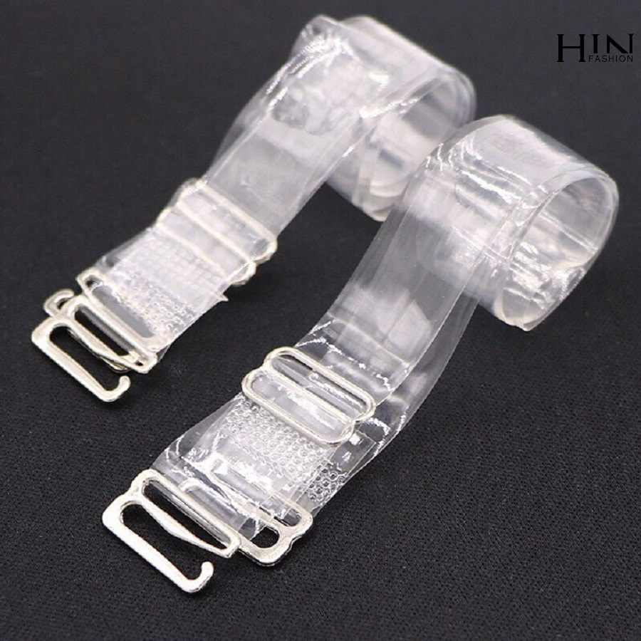 1 cặp (2 sợi) dây áo ngực trong suốt bản 1cm - khoen kim loại - loại tốt bền chắc - HIN Fashion P06