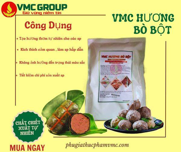 HƯƠNG BÒ BỘT VMC CAO CẤP TĂNG HƯƠNG TỰ NHIÊN CHO NƯỚC DÙNG, GIÒ CHẢ