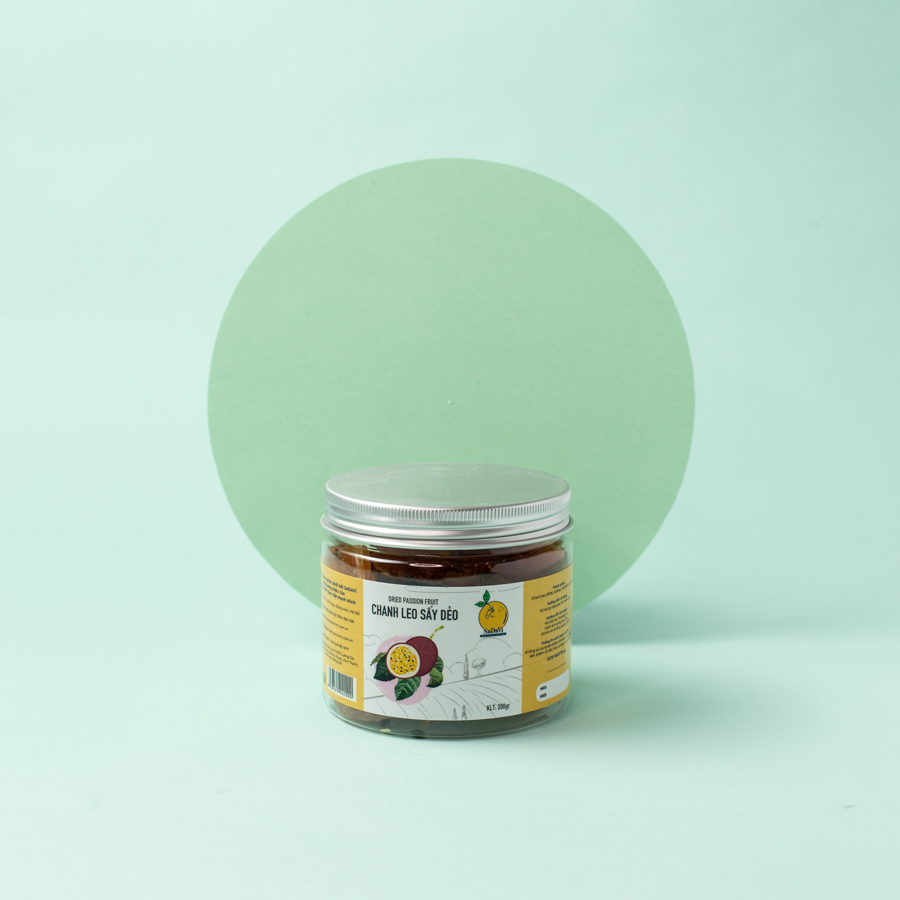 Chanh leo sấy dẻo/ chanh leo sấy sadavi - hũ tròn 200g
