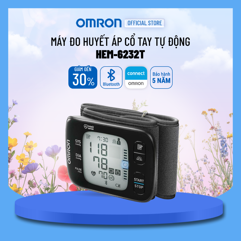 Máy Đo Huyết Áp OMRON HEM-6232T- Kết Nối Điện Thoại - Công Nghệ IntelliSense
