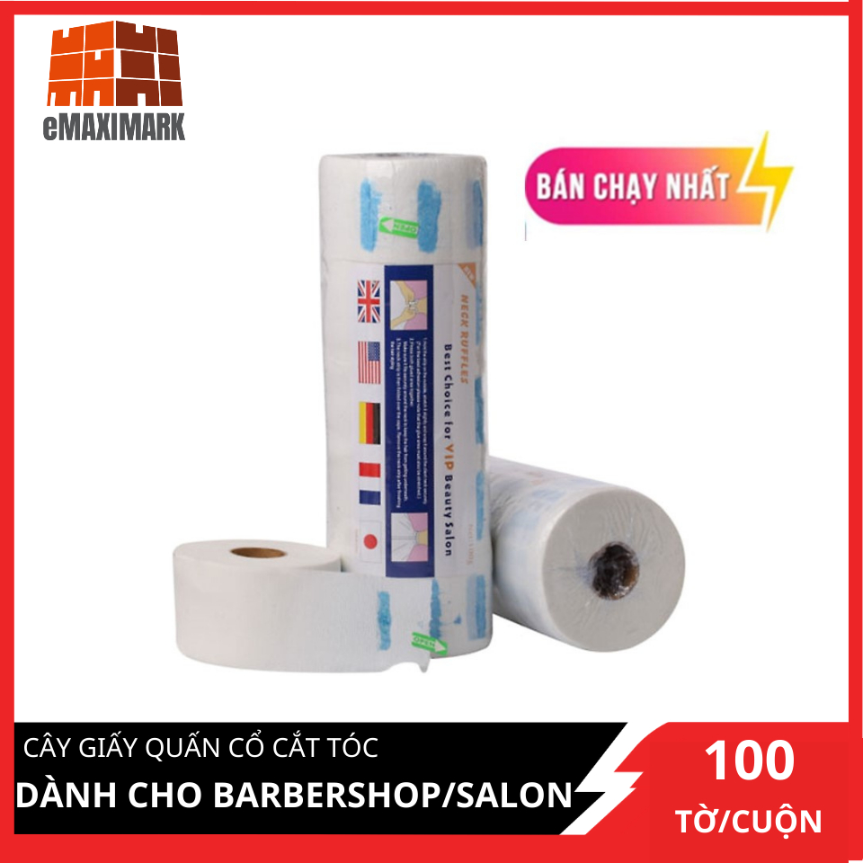 Combo 5 cây giấy quấn cổ cắt tóc dành cho barbershop/salon x5
