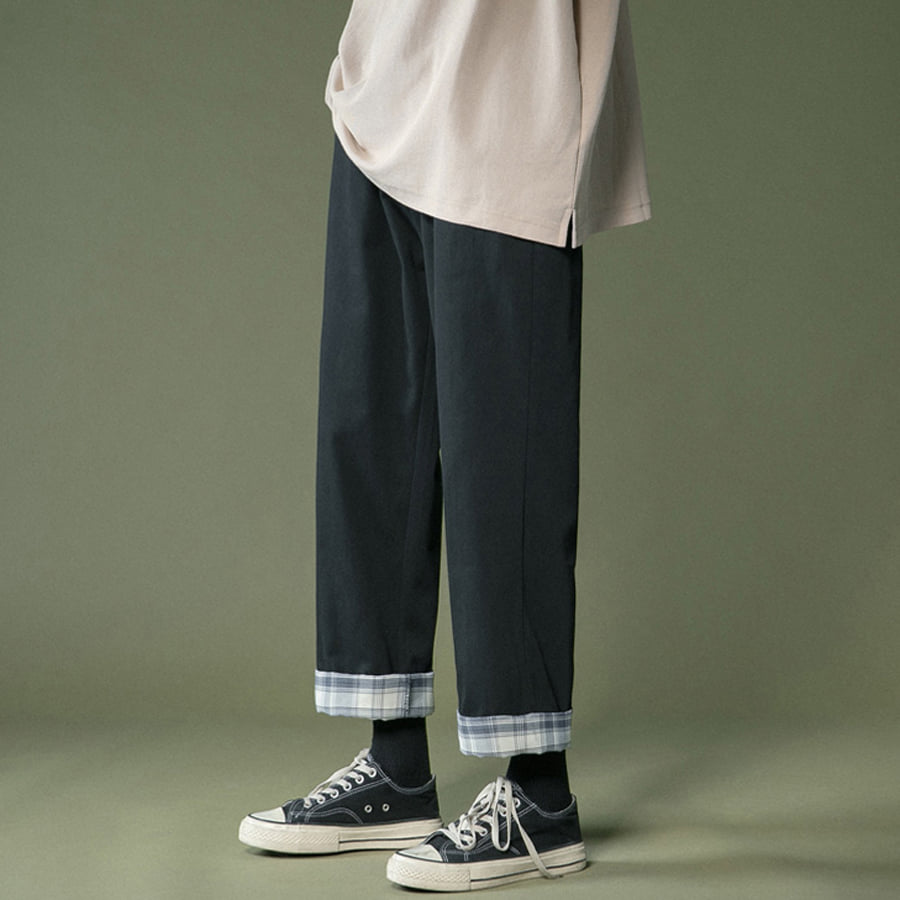 Quần kaki Baggy Nam Nữ KAKI Ống Suông Unisex - Kiểu quần kaki đen và trắng be