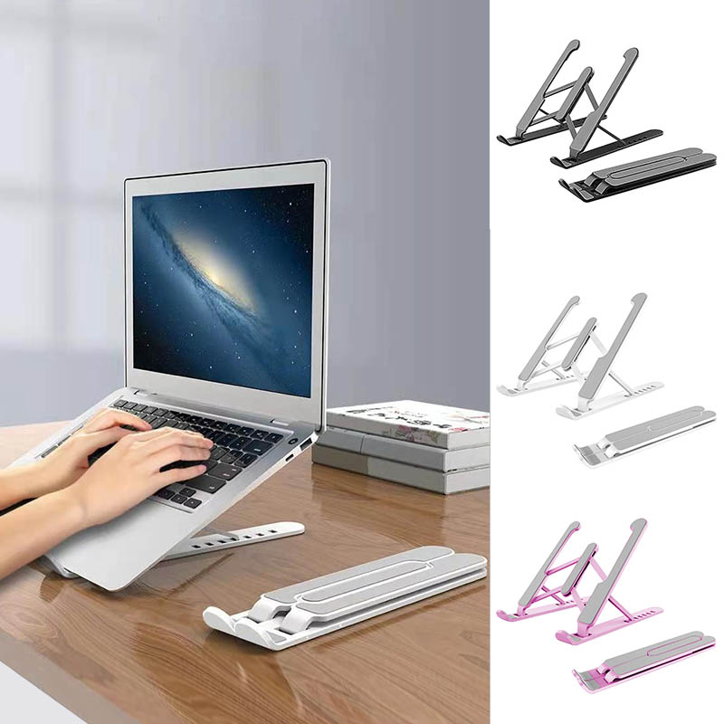 Giá đỡ máy tính xách tay với 6 chế độ gập có thể điều chỉnh có thể gập lại di động giá đỡ máy tính để bàn di động giá đỡ cho máy tính xách tay và máy tính bảng 11 - 17 inch