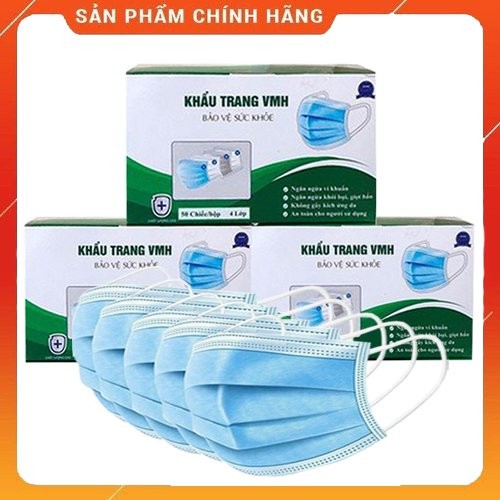 [COMBO 2 HỘP] HỘP 50 cái Khẩu Trang Y Tế Cao Cấp Loại 4 Lớp VMH FACE MASK [ HỘP 50 CÁI- đủ giấy Tờ ]