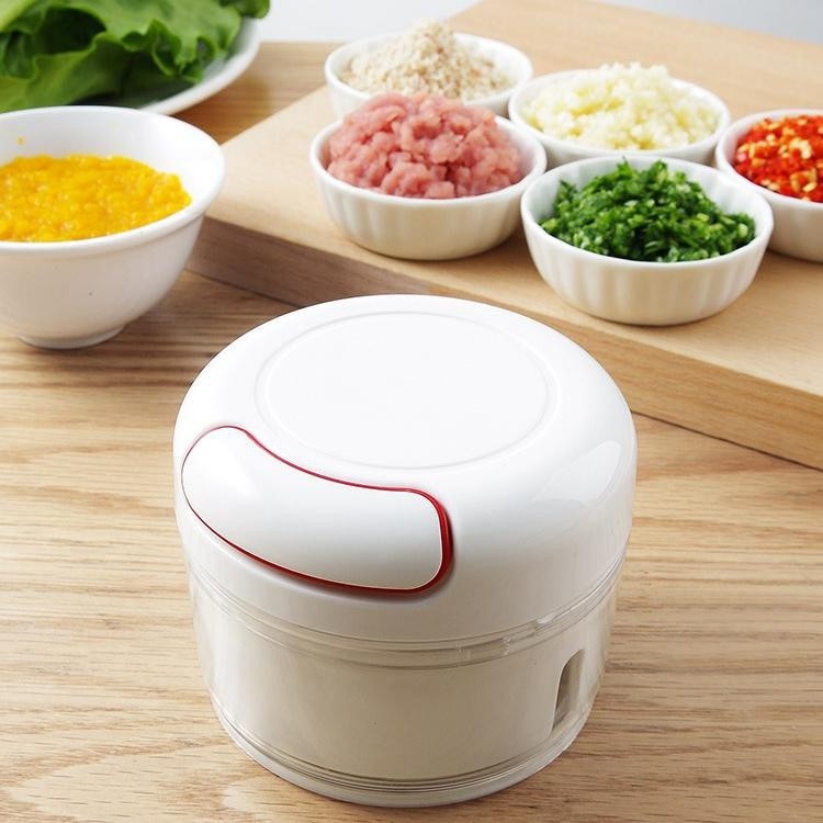 Máy Xay Tỏi Ớt Cầm Tay Mini Bằng Dây Kéo Tiện Dụng, Dụng Cụ Xay Tỏi Ớt Bằng Tay