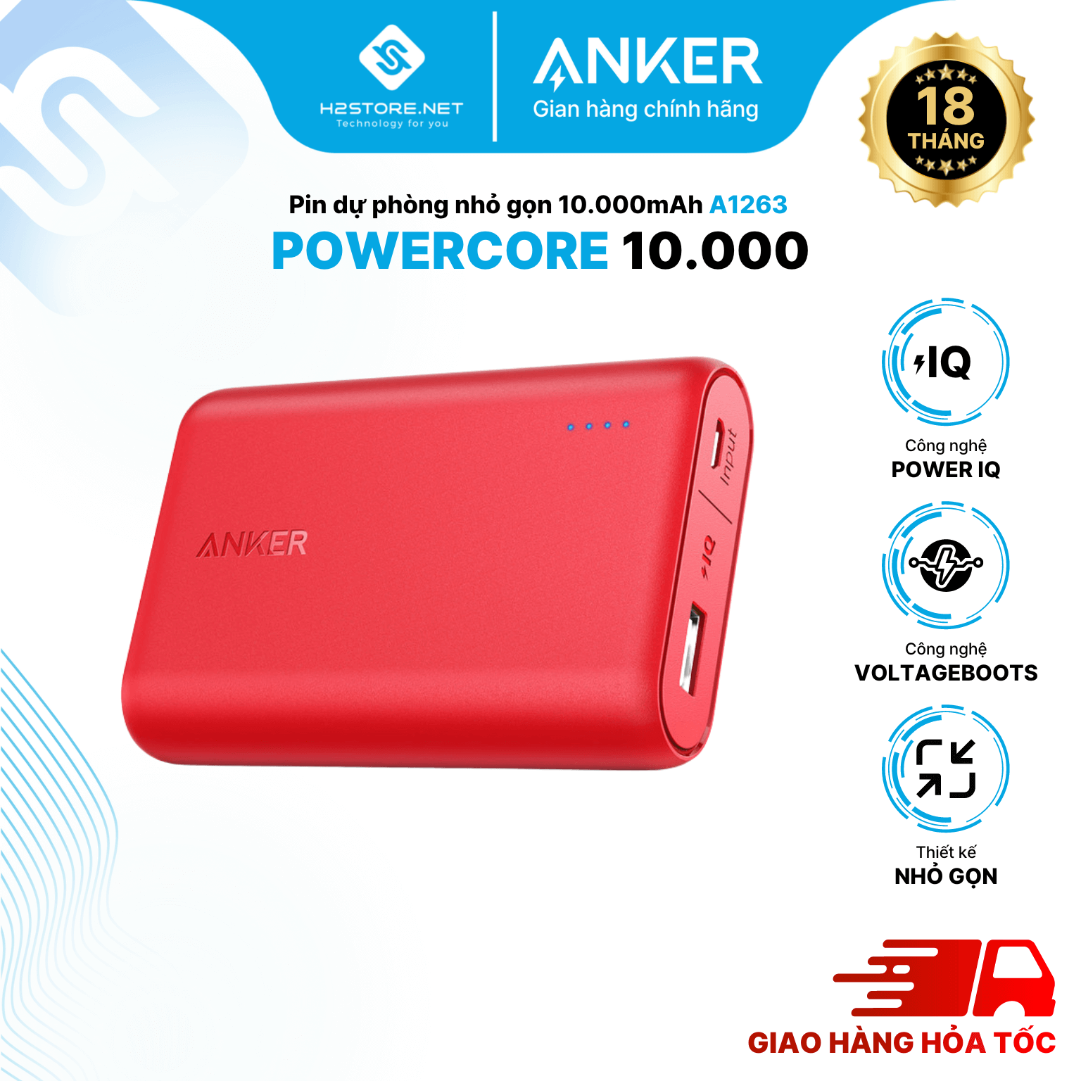 Pin dự phòng Anker PowerCore 10000 - A1263