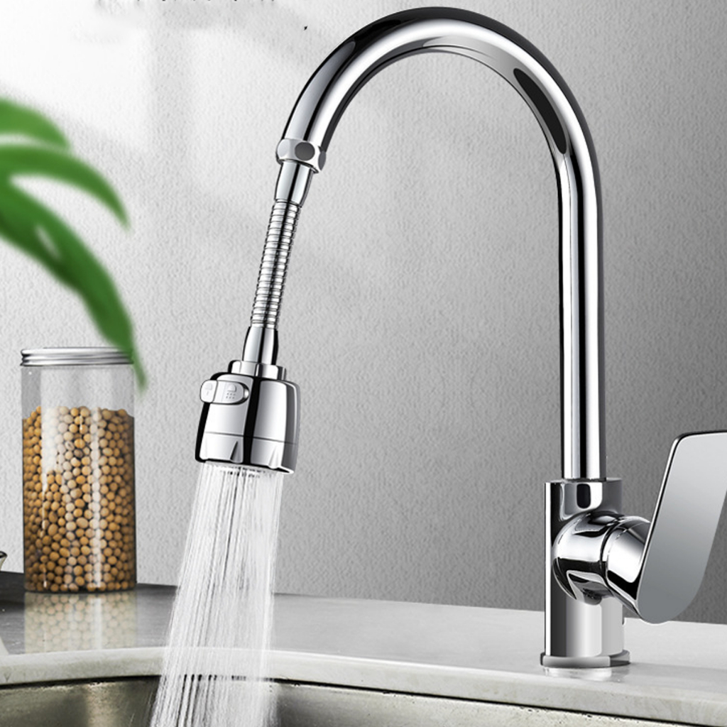Dây vòi bồn rửa xoay 360 độ, Gắn cho các loại vòi bồn rửa chén, Nút chỉnh 2 chế độ Tăng áp mạnh DL67 (Tặng đầu nối )
