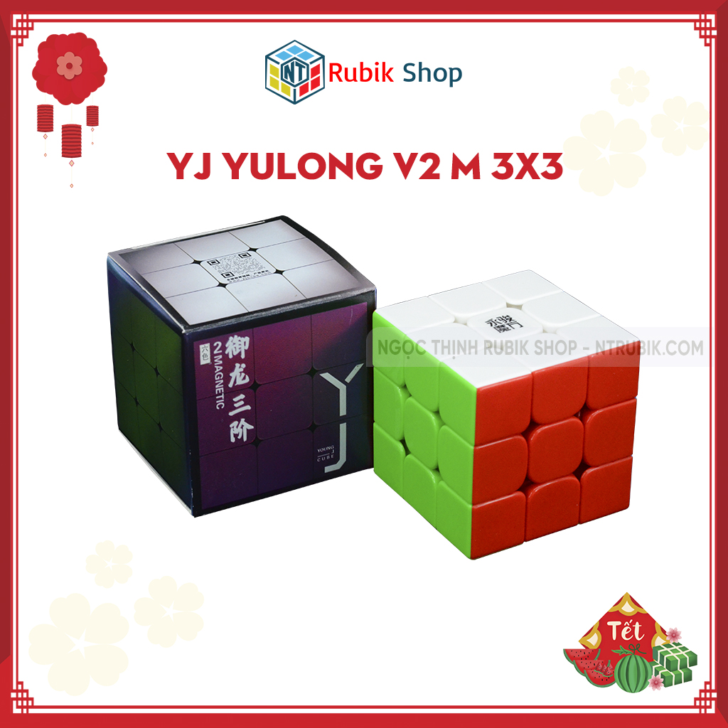 [Hoàn tiền 10%]Rubik 3x3 YongJun YuLong V2 M YJ V2M Rubik 3 Tầng Có Nam Châm
