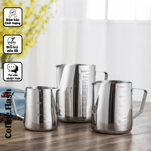 Ca đánh sữa inox 550ml/350ml có chia vạch
