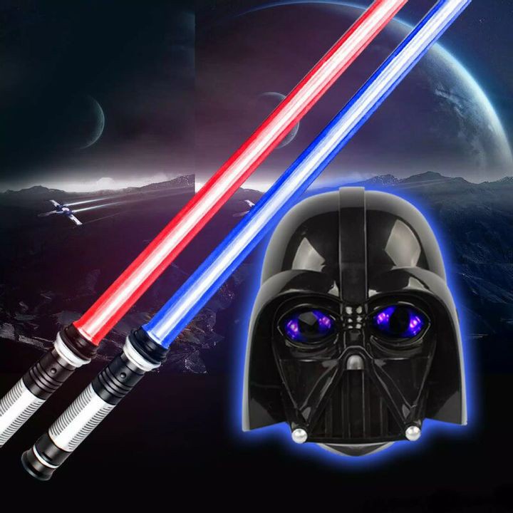 Set 2 Thanh Kiếm Đồ Chơi Jedi Sabre Có Đèn Led Phát Sáng Star Wars