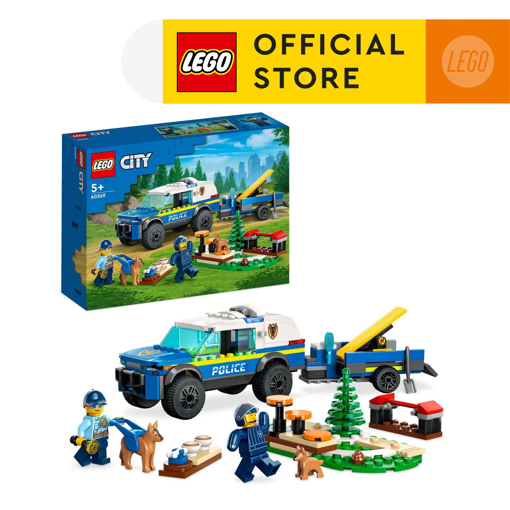 Lego city 60369 đồ chơi lắp ráp xe huấn luyện cảnh khuyển