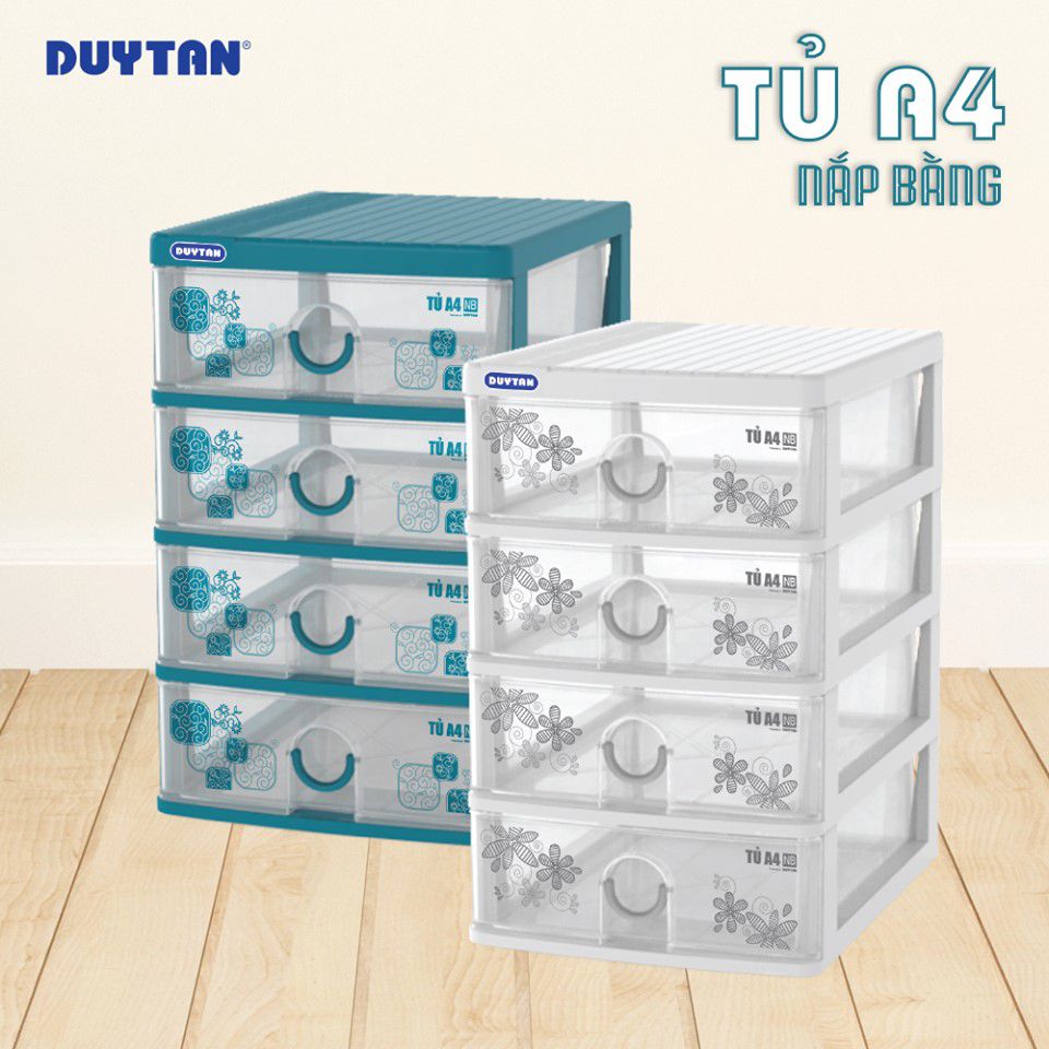 Tủ nhựa duy tân a4 nắp bằng - 3,4,5 ngăn