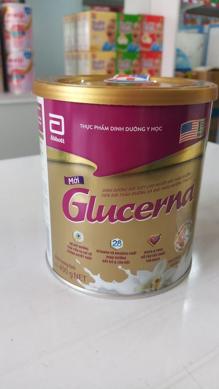 Sữa bột Glucerna 400g - hương vani - dành cho người tiểu đường
