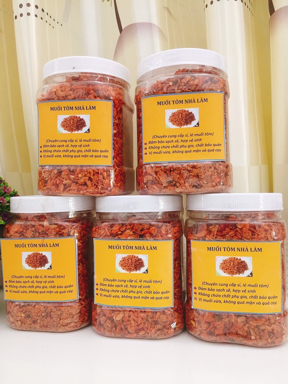 Muối tôm nhà làm - hủ 500gr
