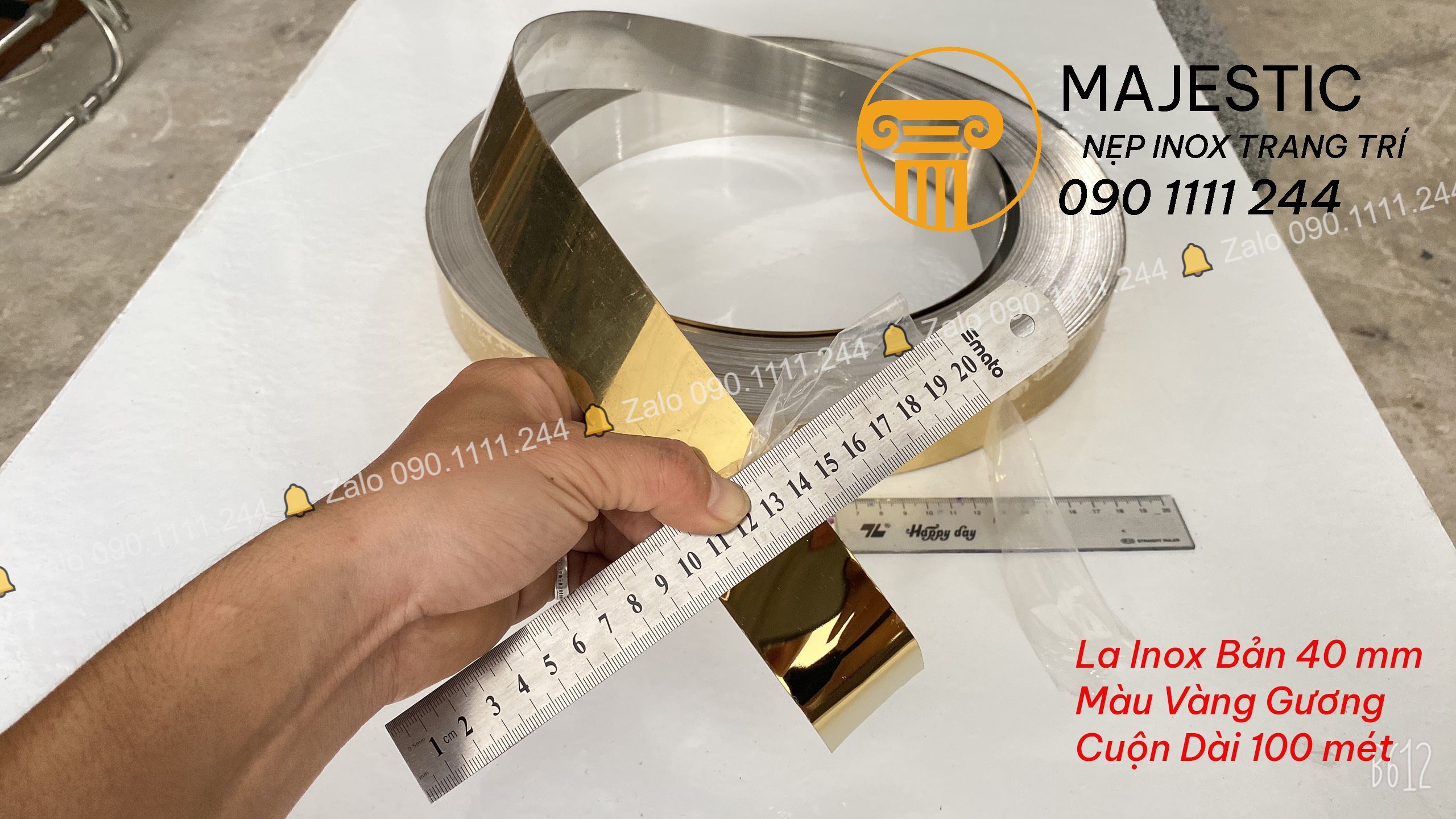 La Inox cuộn Bán Lẻ 4cm/ 5cm/ 6cm/ 8cm ( mét dài ) Cực Rẻ