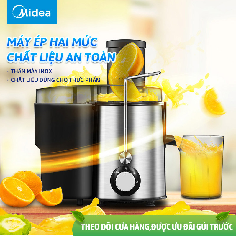 Máy ép trái cây gia đình Midea-WJE2802D đường kính lớn  máy ép trái cây máy ép trái cây tươi đa chức năng