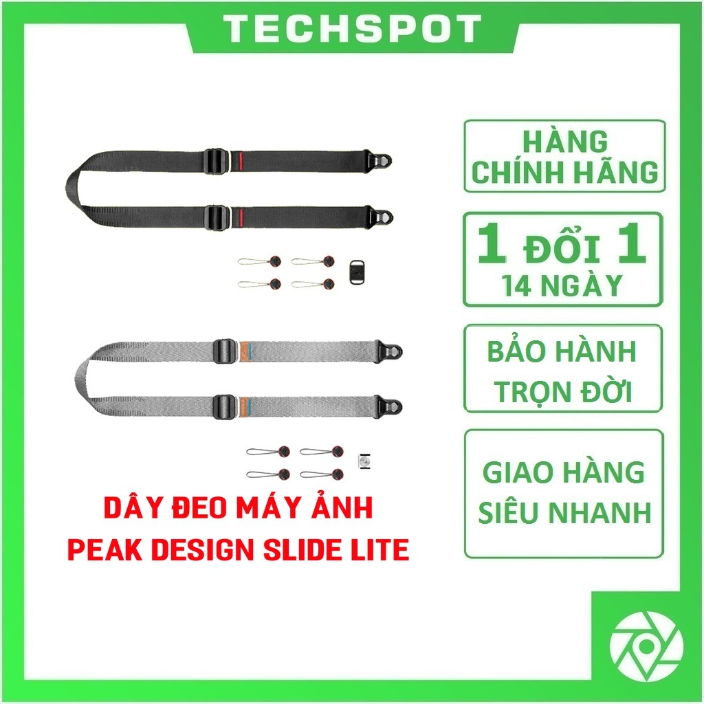 Dây Đeo Máy Ảnh Peak Design Slide Lite | Bảo hành trọn đời | Hàng Chính Hãng