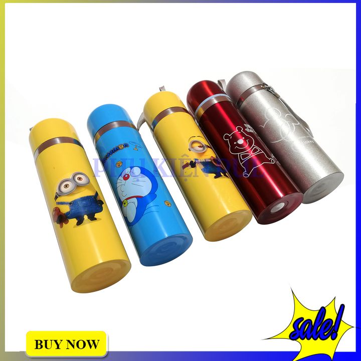 Bình nước giữ nhiệt 500ml nhỏ gọn, tiện lợi mẫu ngẫu nhiên