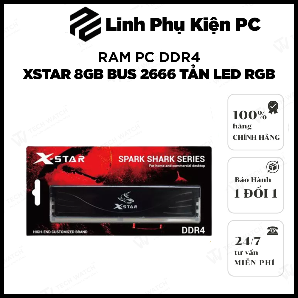 Ram pc tản nhiệt xstar ddr4 8gb bus 2666mhz bảo hành 3 năm