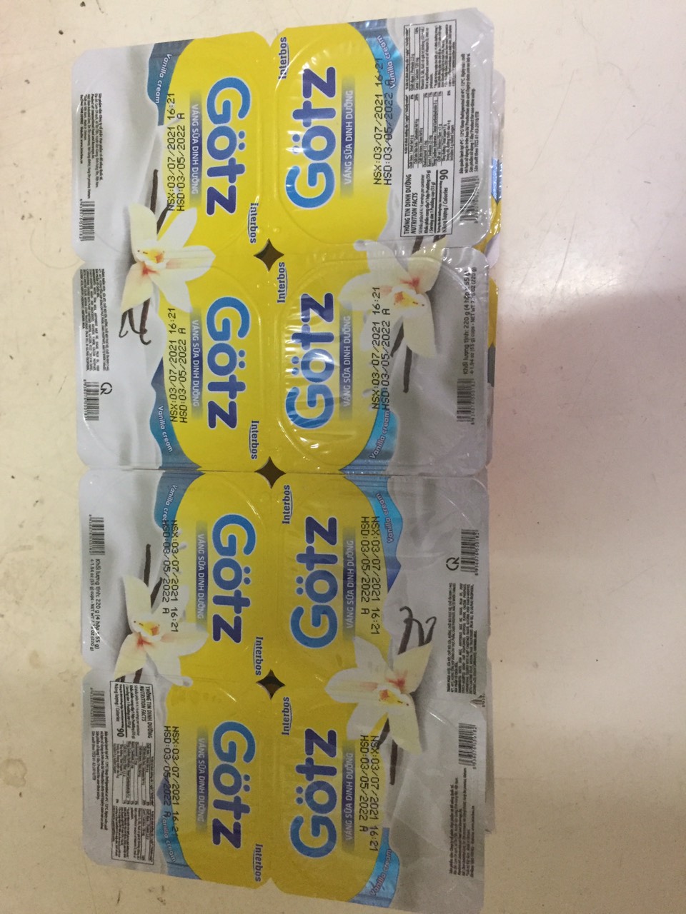 [ Công nghệ Đức ]  Combo 6 vỉ ( 24 hộp 55g/hộp ) Váng Sữa Gotz tăng chiều cao, khoẻ mạnh [ Hàng Cty date luôn mới siêu ngon ]