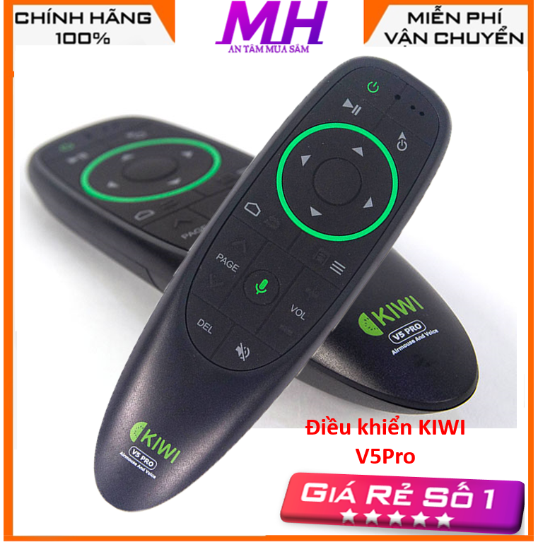 Điều khiển giọng nói kiwi v5 pro / g10s tích hợp chuột bay dùng cho tivi android , tv box