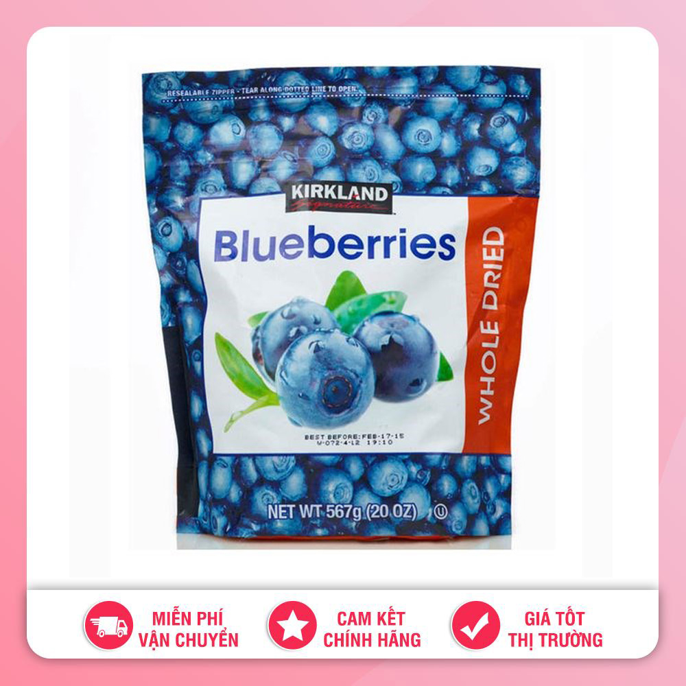 Việt quất sấy khô mỹ blueberries kirkland signature 567g