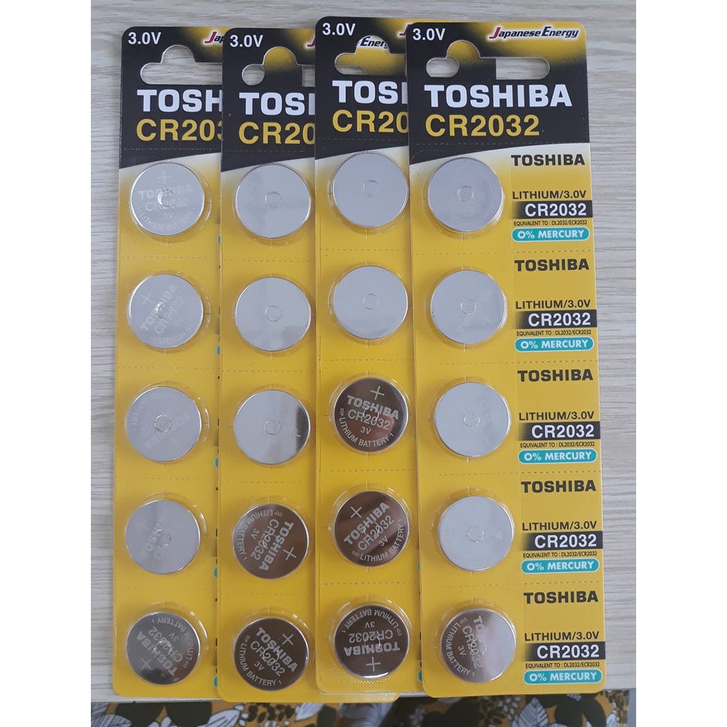 [HCM]Pin tròn Toshiba CR2032 (3 Vol)- Chính hãng- 19.000/Viên
