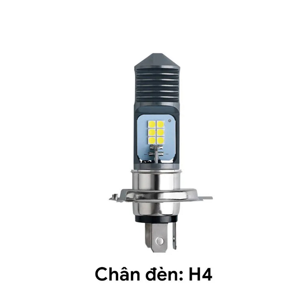 Đèn pha cos led cob siêu sáng 3 chân h4 chuyên dụng cho ô tô, xe máy, mô tô