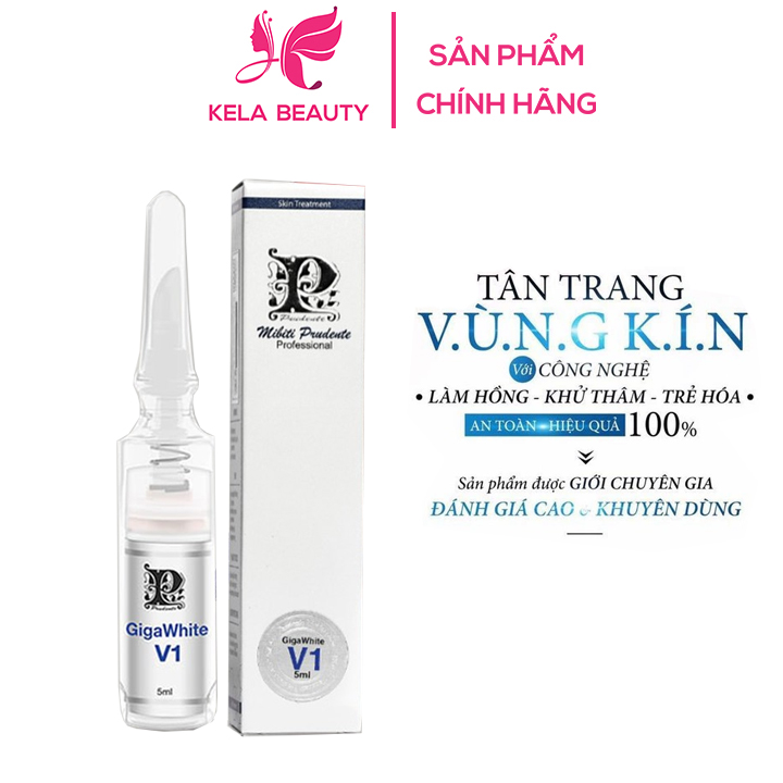 Kem làm hồng vùng kín Nuwhite V1, làm hồng cô bé Nu White V1 Gigawhite Mibiti Prudente tươi trẻ hồng hào 5ml