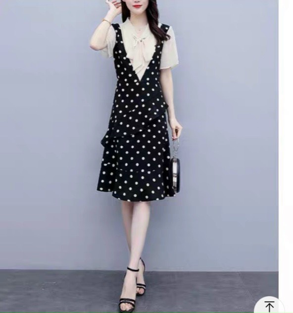 [HCM]ĐẦM NỮ CHẤM BI FORM RỘNG GIẤU BỤNG CỰC HOT HHP