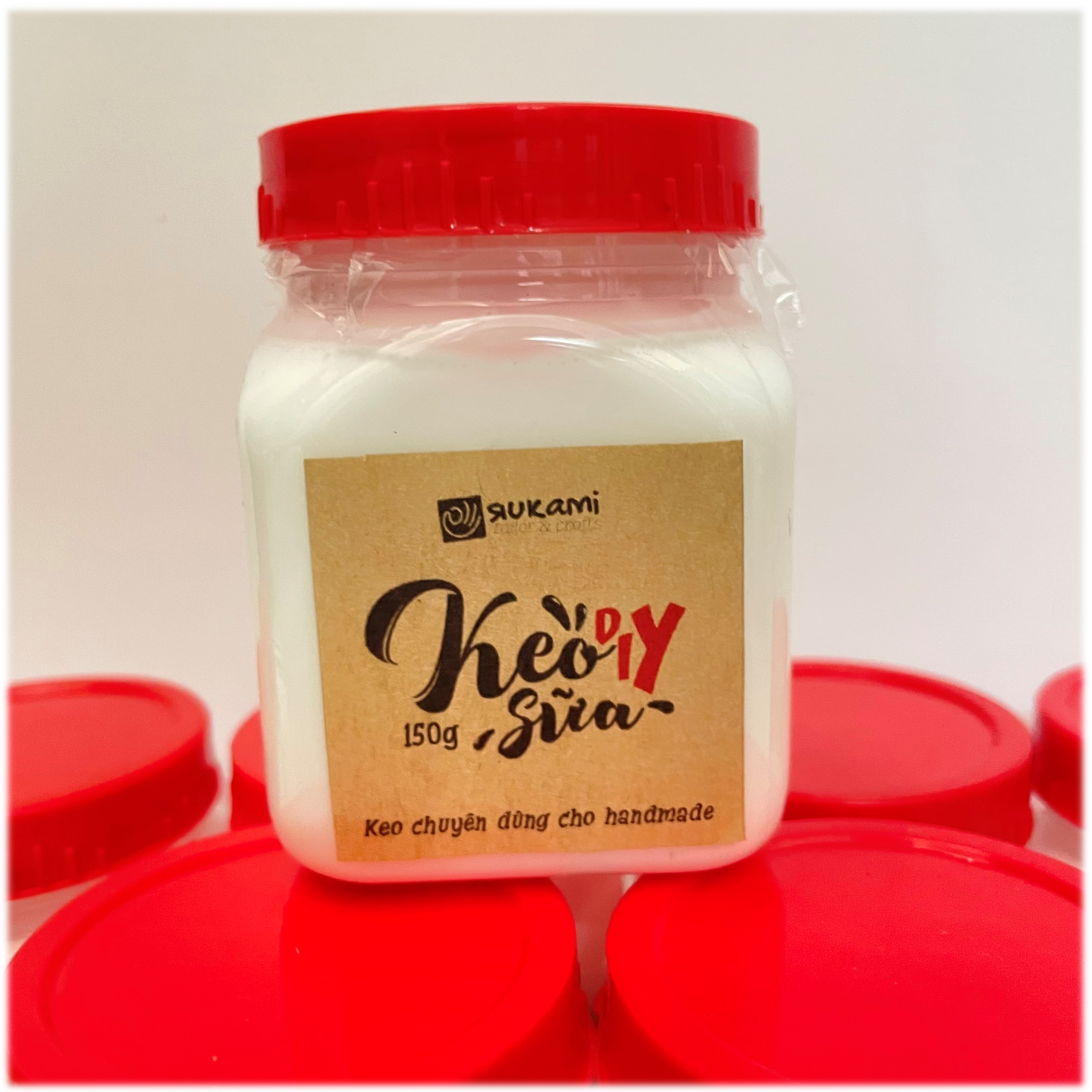 Hủ keo sữa 150g ATM latex làm thủ công, dán tường đậm đặc nguyên chất