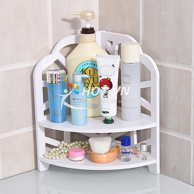 Kệ góc 2 tầng mini đa năng ( màu trắng) - MS12