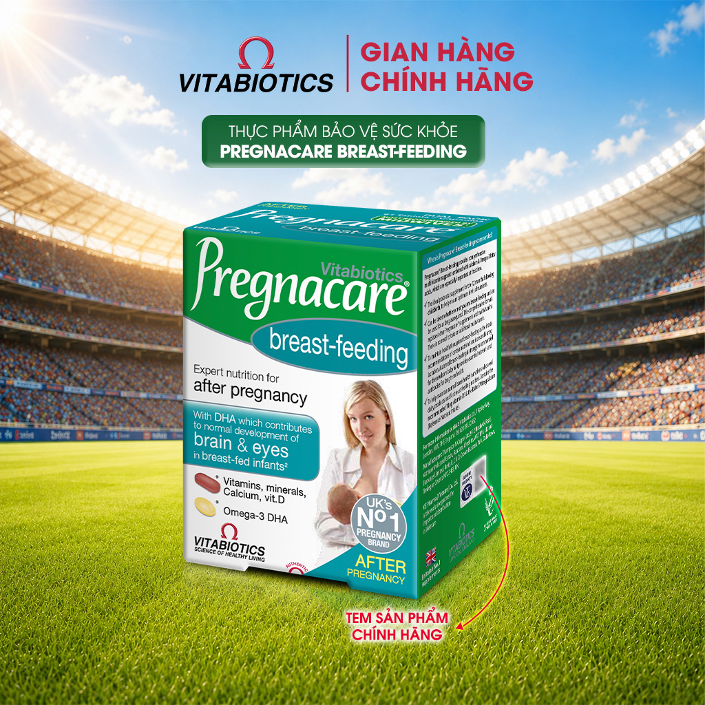 Thực Phẩm Bảo Vệ Sức Khoẻ PREGNACARE BREAST-FEEDING - Bổ Sung Vitamin Và Khoáng Chất Cho Phụ Nữ Cho Con Bú (84 Viên) - Thương Hiệu Vitabiotics