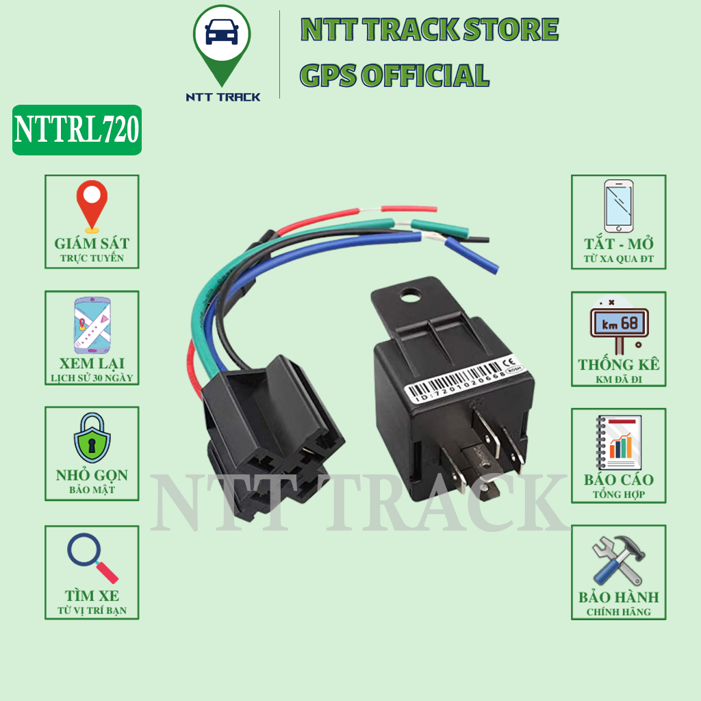 Định Vị NTTRL720 Xem Vị Trí Xe Trên Điện Thoại