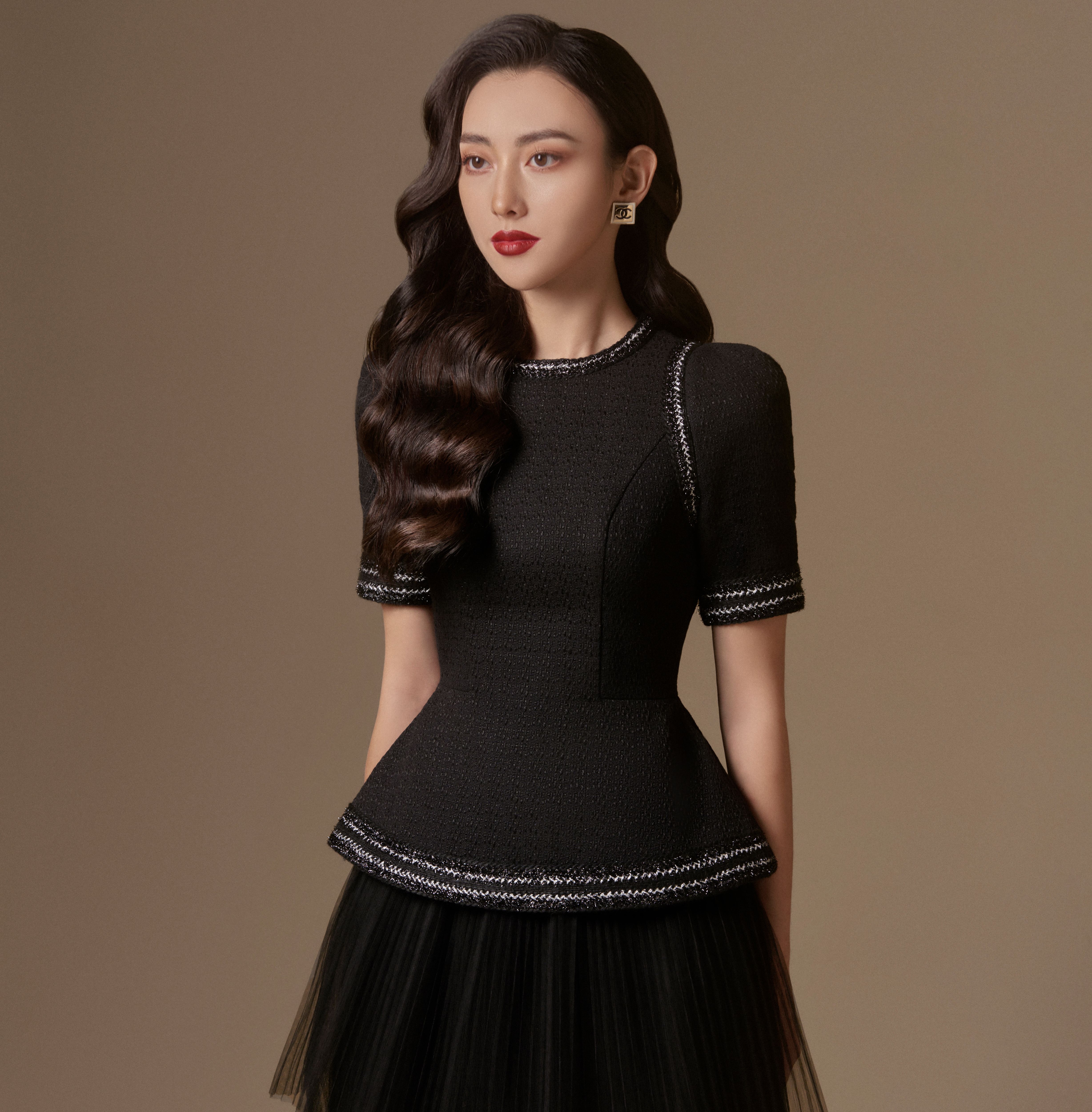 Áo kiểu nữ ngắn tay beloved - ashley round neck top