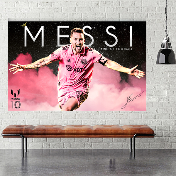 (khổ 60cm) Decal dán tường Messi chống thấm