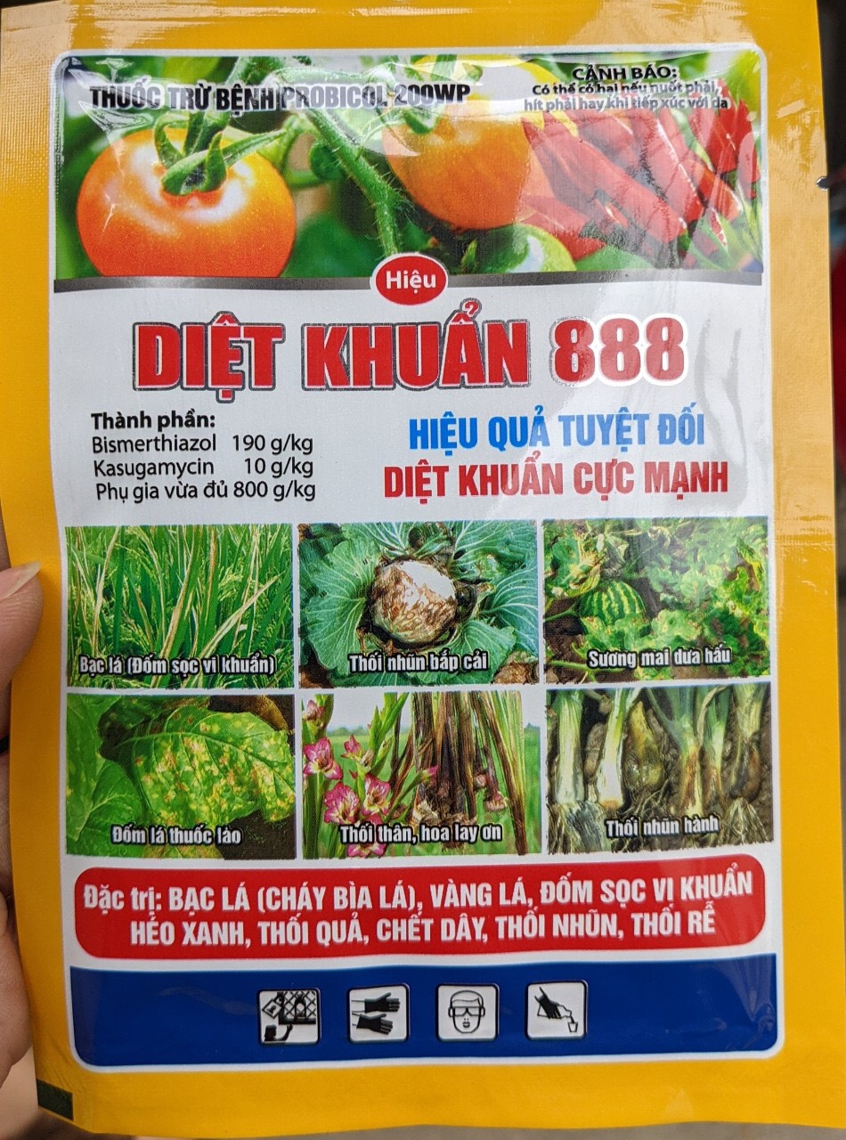 Combo 10 gói Chế phẩm Diệt khuẩn 888. Tri thán thư, thối quả, thối rễ, thối thân, chết cây con, vàng lá, bạc lá