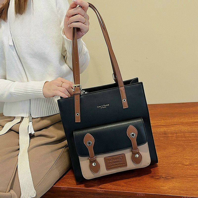 Túi xách túi công sở đeo vai tote size to vưa a4 lap,top có khoa miệng kín đáo h43