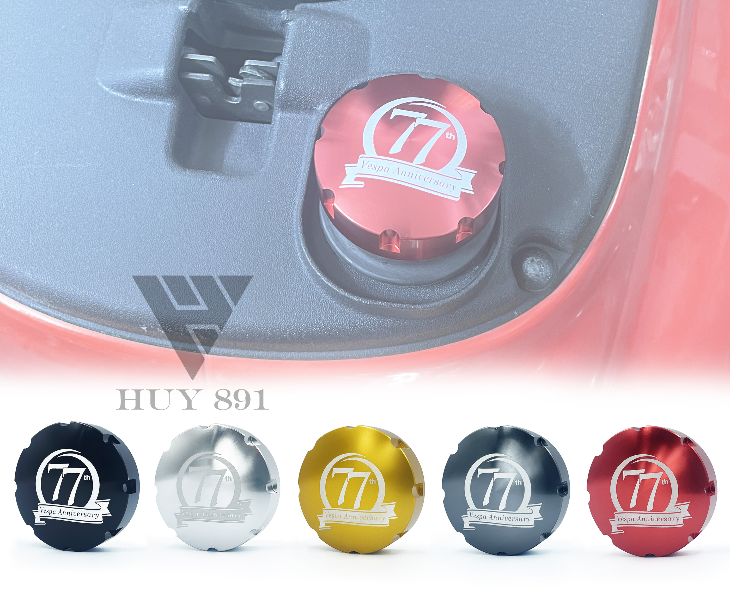 Nắp xăng Vespa bản kỉ niệm 77 năm dành cho Vespa Sprint Primavera LX S GTS Zip Liberty