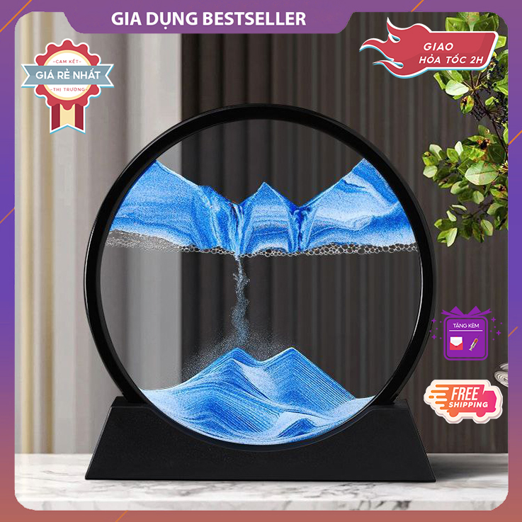 Tranh Cát Chuyển Động 3D Trang Trí Hình Tròn & Hình Chữ Nhật -DECOR TRANG TRÍ NHÀ CỬA PHÒNG KHÁCH BÀN LÀM VIỆC