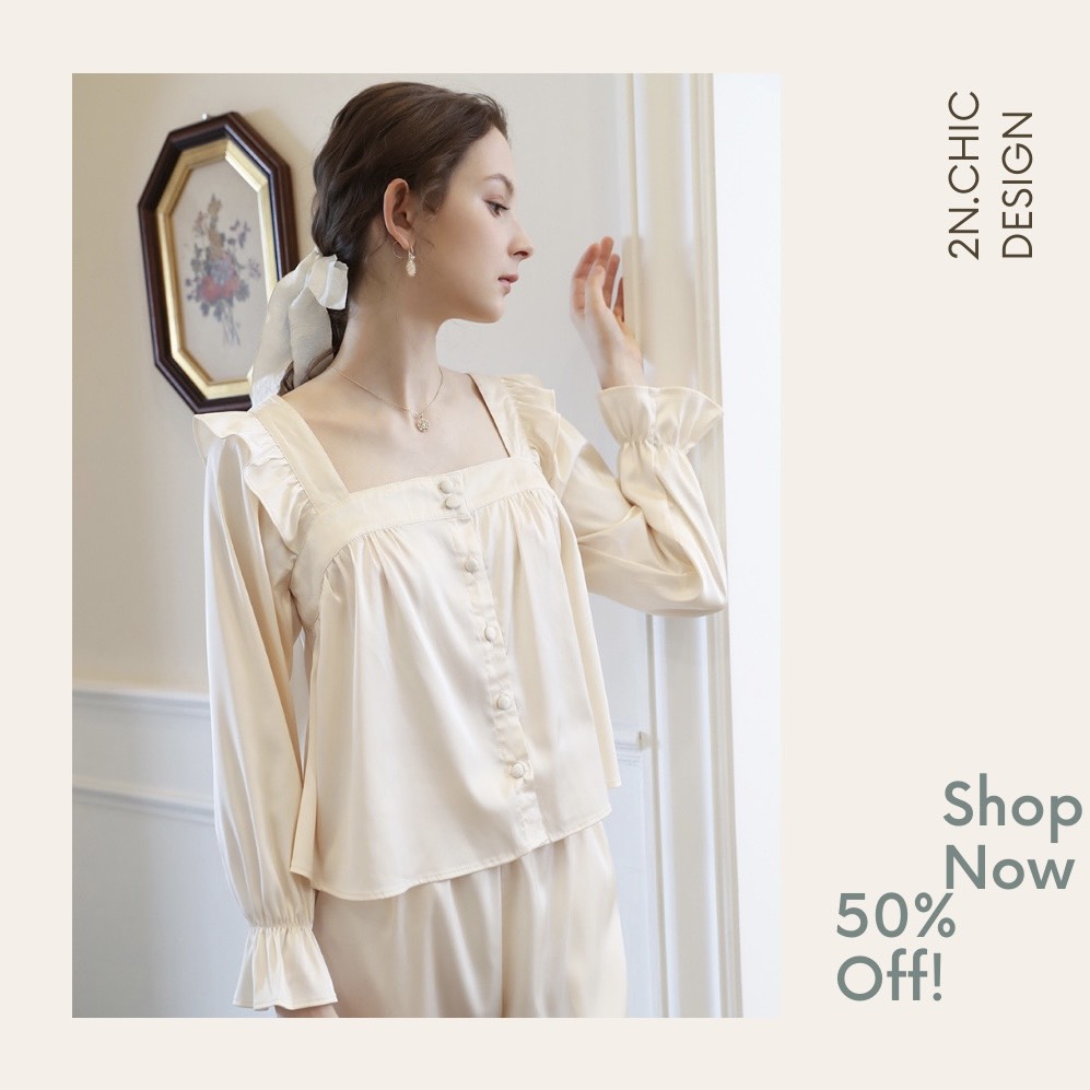 Bộ ngủ lụa dài tay , bộ ngủ dễ thương cao cấp baby ⚡️ free ship⚡️