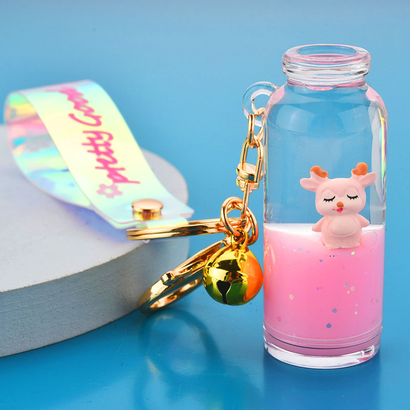 Móc khóa nước cute dễ thương thú cưng hình chai nước bền đẹp.
