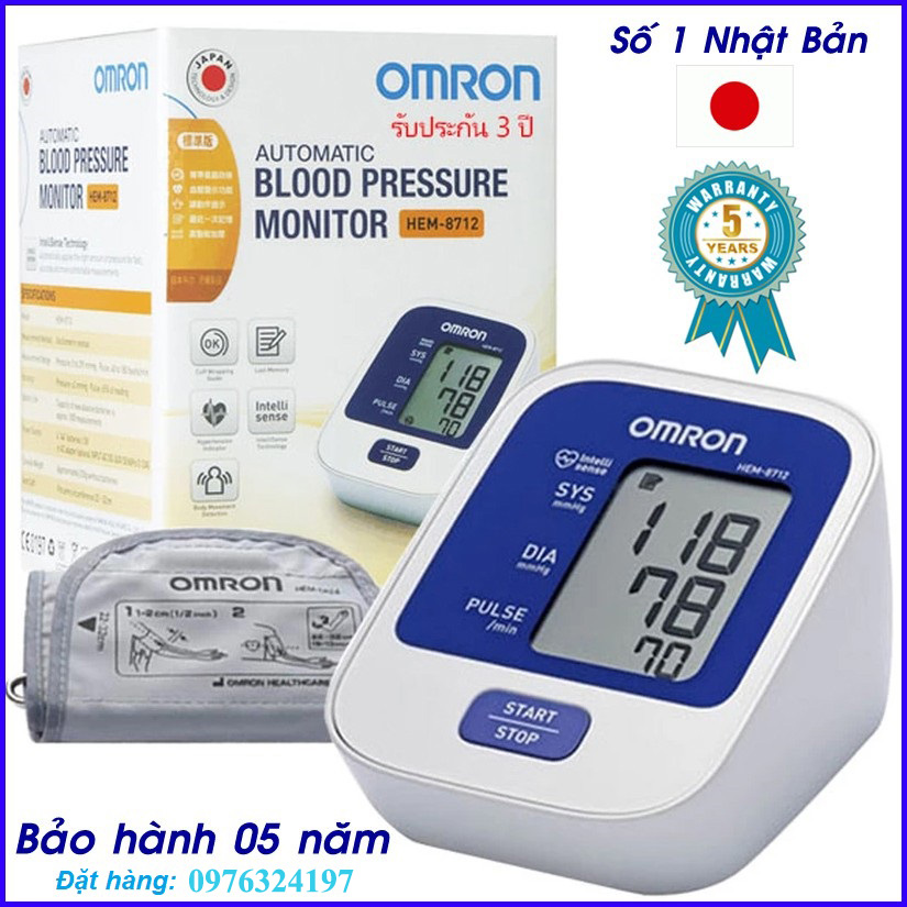 Máy đo huyết áp omron  SỐ 1 TẠI NHẬT  dùng cho gia đình Máy đo huyết áp