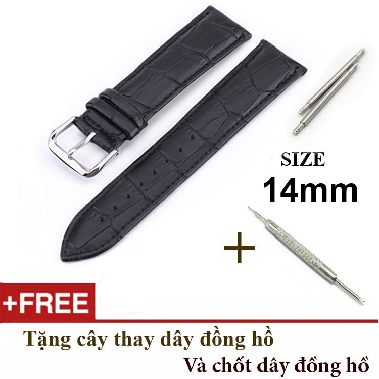 Dây đồng hồ da cao cấp Có đủ SIZE chọn, kèm chốt và cây thay dây