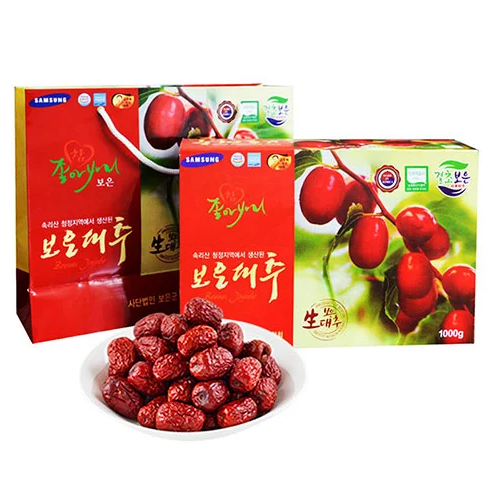 Táo đỏ sấy khô Samsung Hàn Quốc (1kg) kèm hộp túi xách làm quà