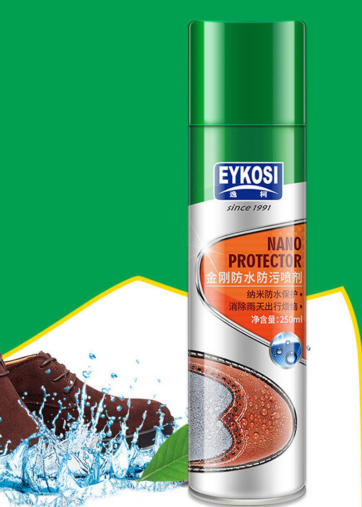 Chai xịt chống thấm nước giày da lộn EYKOSI