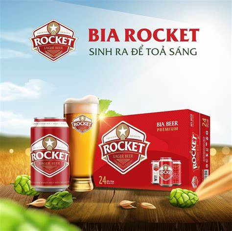 Bia Rocket đỏ thùng 24 lon