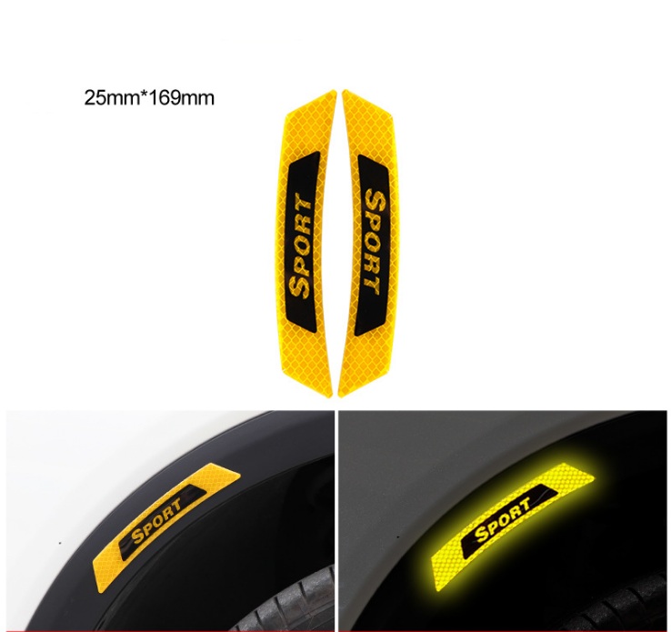 [HCM]Mang cá phản quang Sport trang trí xe máy ô tô MC035 (vàng)