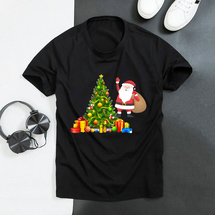 (aothunsn) Áo thun cổ tròn merry christmas noel giáng sinh ông già noel 6