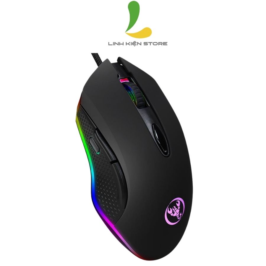 Chuột chơi game HXSJ S500 - LED 7 màu cực đẹp cực sáng - Chuột gaming chính hãng với hiệu ứng RGB marquee, Bảo hành 12 tháng